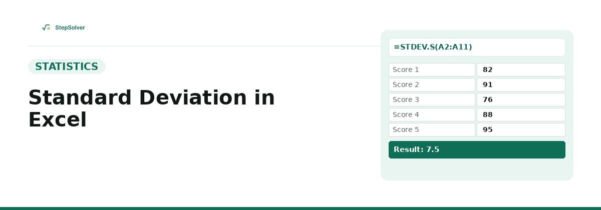 How to Calculate Standard Deviation in Excel